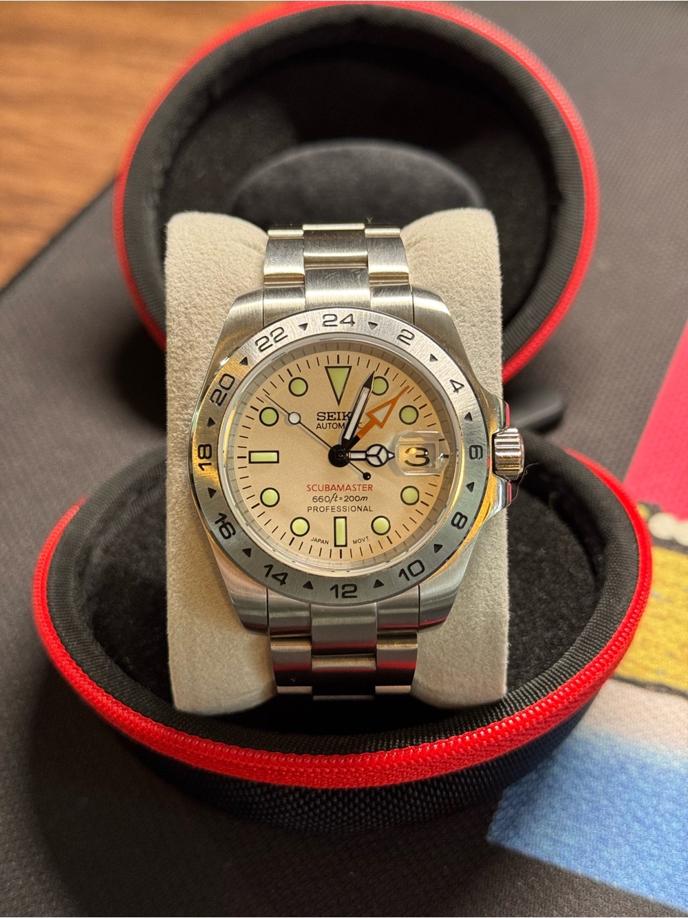 Seiko Men’s Scubamaster GMT Stainless Steel Watch